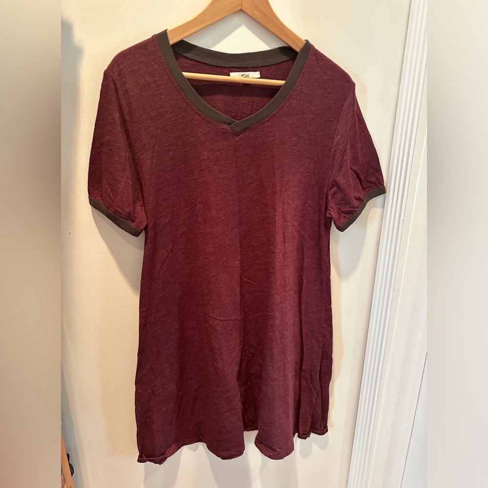 Vans T-shirt Dress, Size XL, Maroon, vintage/gently worn